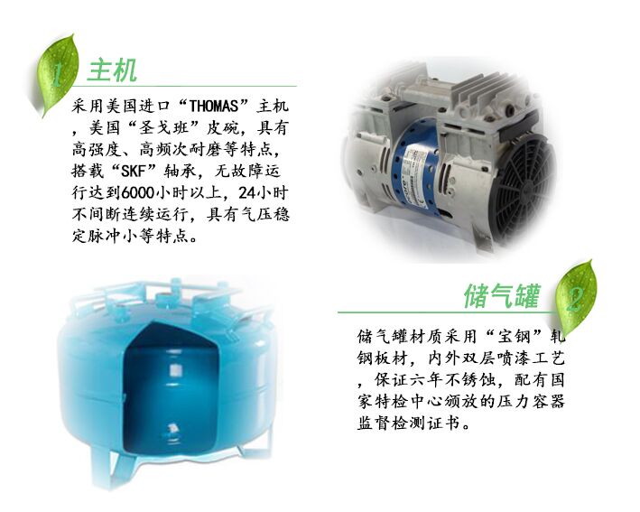 TW5502TS 进口主机箱式静音无油空压机